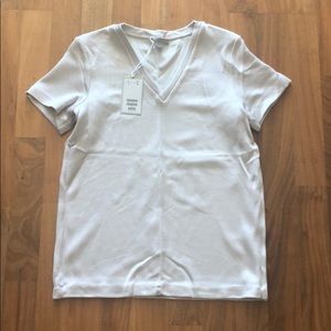 NWT COS white v-neck shirt